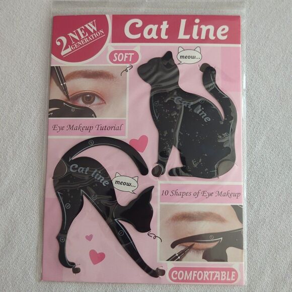 Cat Line Eyeliner Stencil Tool – Perfect for Flawless Cat-Eye Looks - Picture 1 of 3